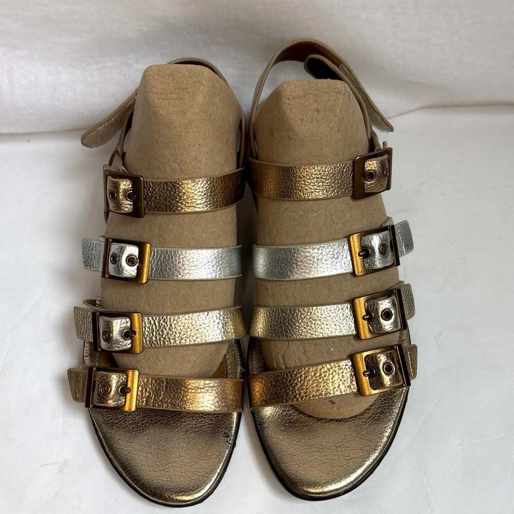 Sofft Metallic Strappy Buckle Sandals Women’s Size 8